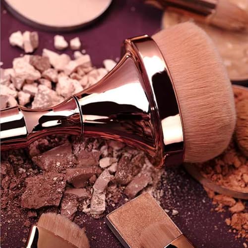 Iris Luminous HD Foundation Brush | Vegan & Cruelty-Free Makeup | Synthetic fibres | Essential for Flawless Beauty | Rose Gold