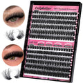 Calphdiar Lash Clusters 80D+100D Thick Eyelash Clusters D-curly Cluster Eyelash?Extensions Russian Cluster Lashes Wispy Lashes Clusters 234pcs False Mink Eyelashes 10-18mm DIY Lash Extension