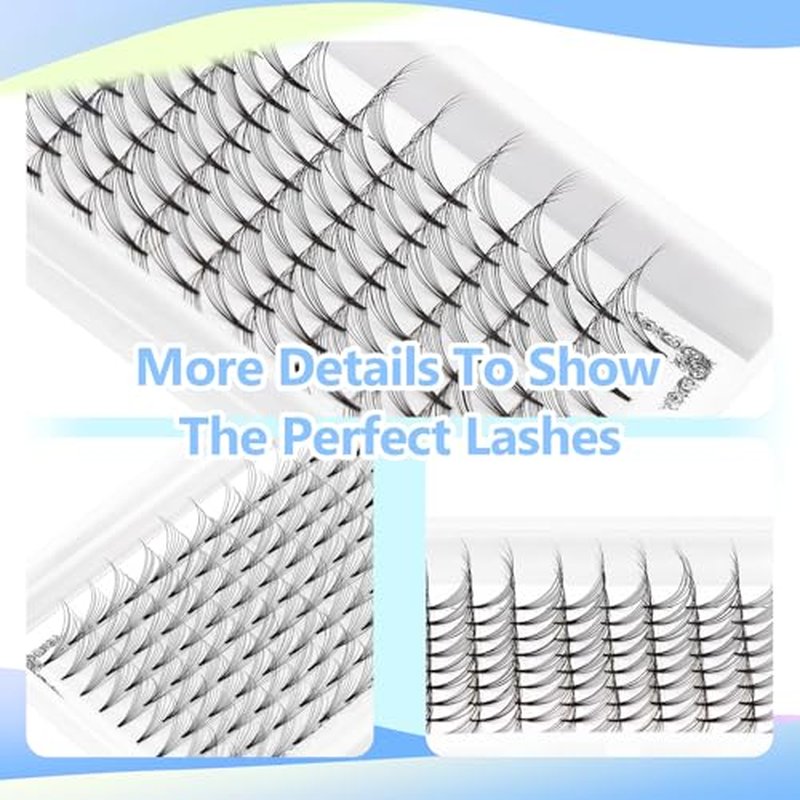 120Pcs Thickness 0.07mm C Curl,Premade 10D Fans Volume Eye Lashes Extensions Nature Long Professional Individual False Eyelashes Cluster Makeup Tools 8-18mm to Choose (11MM)