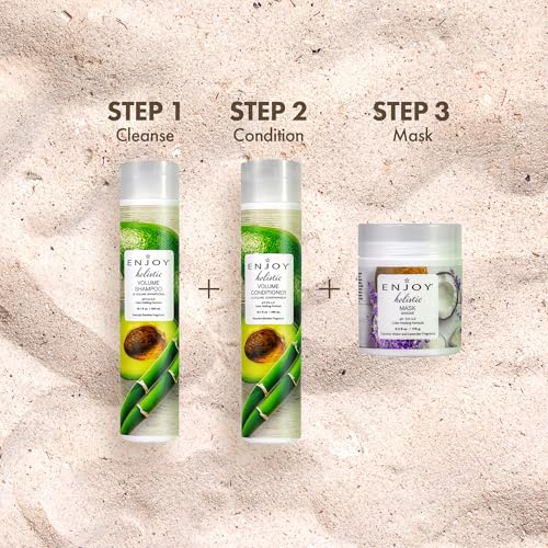 Enjoy Holistic Volume Shampoo for Fine Hair 10.1 Oz - Lightweight, Sulfate-Free, Botanical Blend