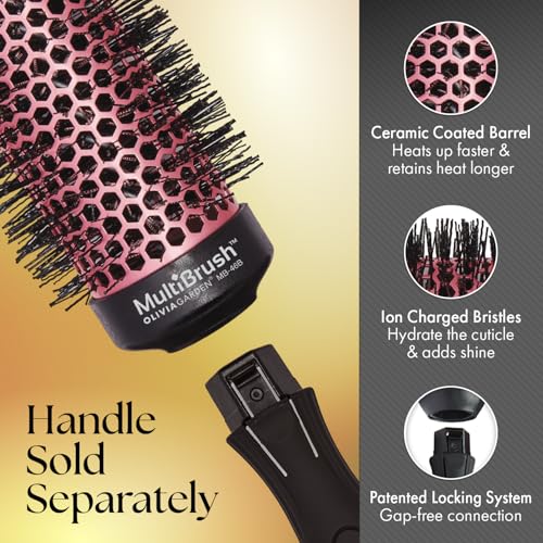 Olivia Garden MultiBrush - Non-Electrical Detachable Thermal Brush with Ceramic Barrel
