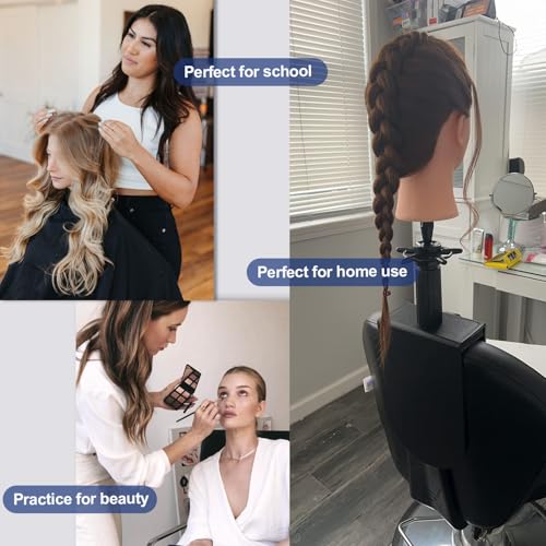 Mannequin Head Clamp Stand for Chairs - Adjustable Wig Head Holder Large