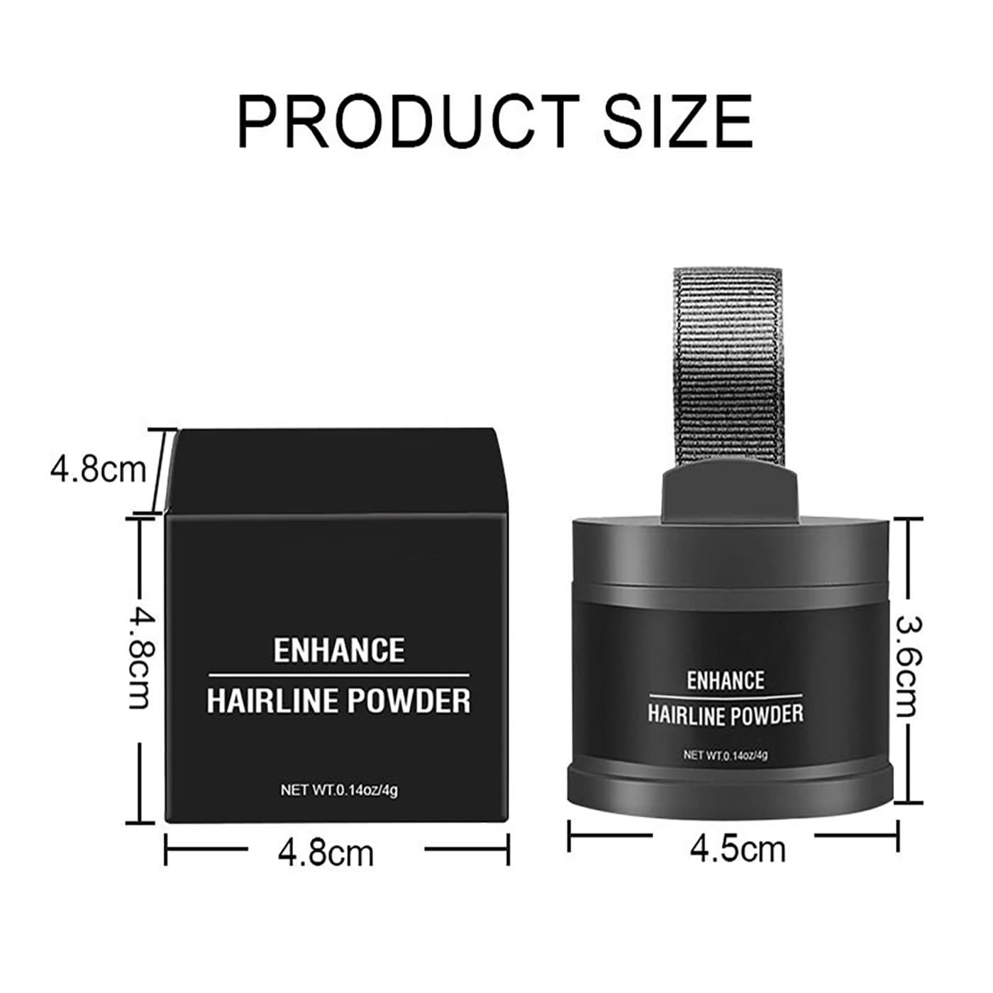 Instant Hair Powder, Hair Powder for Women and Men, Fills in Hairline, Easy to Apply and Color(Hazel Brown)