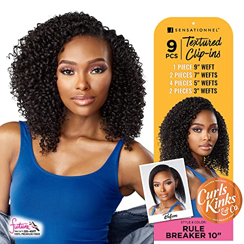 Sensationnel Curls Kinks & Co Clip-In Hair Extensions TH2/30 - 10 Inch, Natural Texture