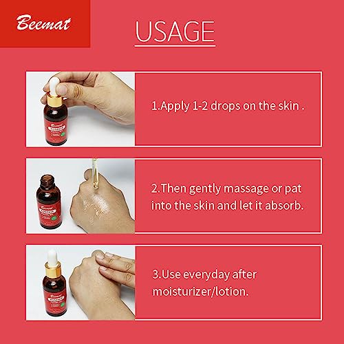 Rosehip Vitamin C Face Oil w/Turmeric 100% Natural Skin Care Facial Oil Cold Pressed Rosehip Oil for face For Brightening Hydrating & Rejuvenating 1oz/30ml