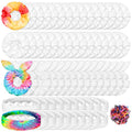 White Cotton Tie Dye Hair Scrunchies & Headbands Bulk Kit - 65 Pcs for DIY & Craft