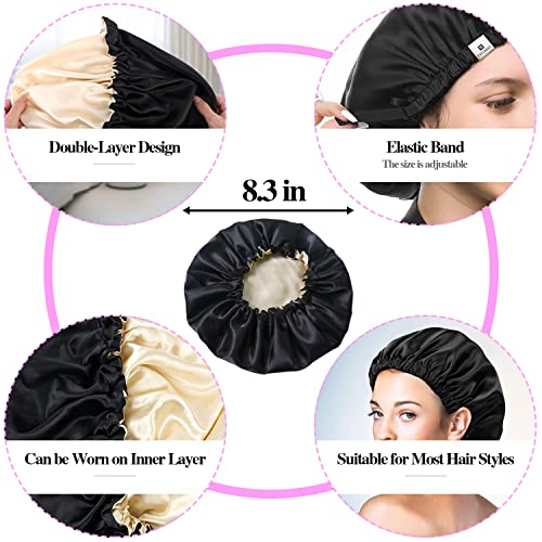 Purple 10-Piece Natural Hair Detangling Brush Set with Sleep Bonnet & Accessories