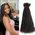 KGRT 12 Inch 20 Strands Sister Locs Human Hair Curly Tips Interlock Locs