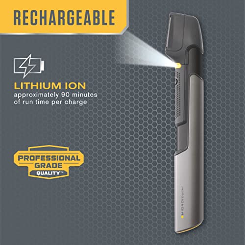 Rechargeable Hair Trimmer and Body Groomer with Attachments - Black
