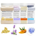 Jelly Mask For Facials Professional Jelly Mask Powder Turmeric Hydrating Rubber Luxury 24K Gold Provence Lavender Mask Jelly Face Masks Diy Spa Face Skin Care Mask (4 Packs)