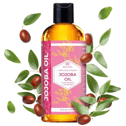 Pure Cold Pressed Jojoba Oil 16 Fl Oz - Natural Moisturizer for Skin Hair Nails (Pack of 1)