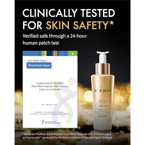 REJURAN¢ç Dual Effect Ampoule, DOT DUAL c-PDRN¢ç - Salmon DNA Face Serum for Deep Rejuvenation, Wrinkle Care, Firming, Skin Elasticity with Visible Anti-Aging Results. Korean Skincare (1.01 fl oz)