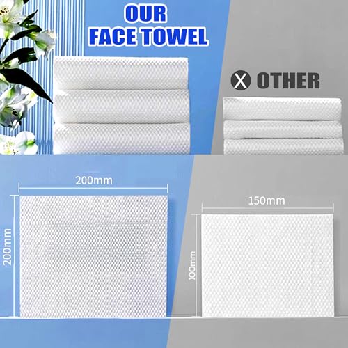Disposable Face Towels Pack of 6 - 600 Soft & Absorbent Cotton Towels