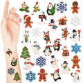 Nosiny 240 Pcs Christmas Temporary Tattoos Snowflake Winter Glitter Tattoos Santa Snowflake Sticker Tattoo Winter Apparel Accessories for Body Face Kids Women Party Favors