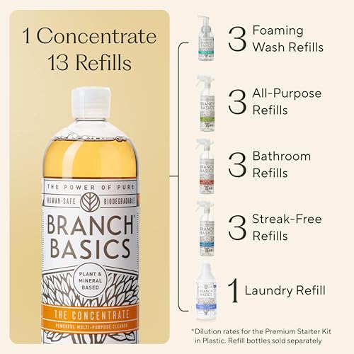 Branch Basics Concentrate Refill 2 Pack - Multi-Purpose Safe Cleaning Solution