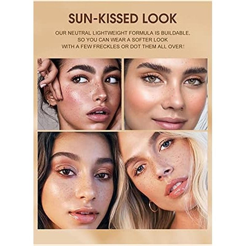 2 Colors Freckle Pen Waterproof Long-lasting Quick Dry Small Spot Natural Lifelike Freckle Makeup Pen (Dark Brown)