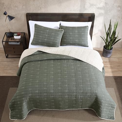Twin Cotton Sheet Set with Pillowcases - Eddie Bauer Troutdale Green