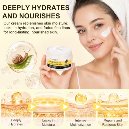 ITSDAWN Snail Mucin 92% Face Moisturizer 3 Pack - 3.52 Oz Hydrating Cream