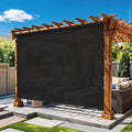 Outdoor Roller Shades for Patio 8' x 6' Black - UV Block & Privacy, Cordless, Quick Install