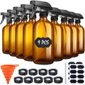 Glass Spray Bottles 16oz Set with UV Protection for Essential Oils & Cleaning