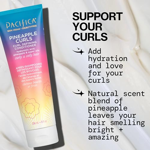 Pacifica Pineapple Curls 3-Step Hair Care Kit - 20 Fl Oz, Pack of 3