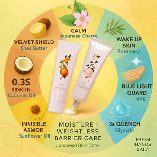 Shea Butter Hand Cream Set - Travel Size 1.7 fl oz x 2, Moisturizing Dry Hands