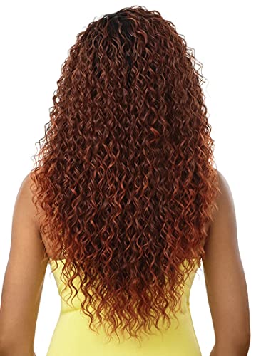 Outre Converti Cap Wet & Wavy Style Wig - Kissed by Mist, Mulled Wine