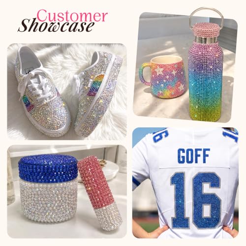 Homsoil 54 Colors 3mm Resin Rhinestones Bedazzling Craft Kit with Glue & Tools