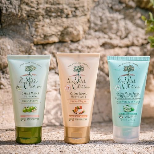 Le Petit Olivier Express Moisturizing Hand Cream - Aloe Vera And Green Tea - Express Moisturizing - No Greasy Or Sticky Feeling - Skin Is Soft And Silky - For Normal To Dry Skin - 2.5 Oz