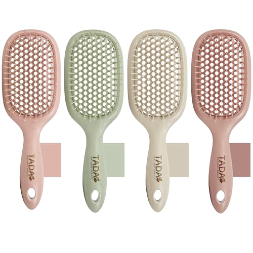 Detangler Hair Brush Set - 4PK for Curly, Thick, Wavy & Thin Hair with Ventilation Holes