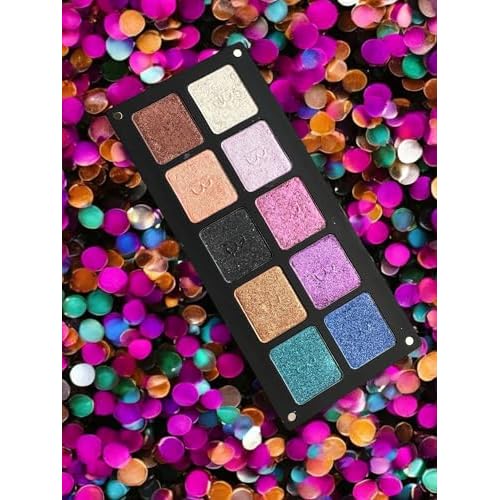 Chromatic Eye Shadow Palette 10 Shades | Multichromatic Finish | High Pigmentation and Long Lasting | Creamy Formula with Hyaluronic Acid | Magnetic Case (Party Nights)