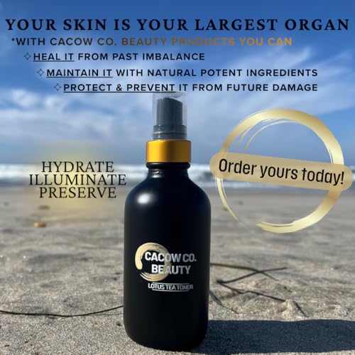 Organic Lotus Tea Toner - Vitamin C and Ferulic Acid - Evens Skin Tone and Brightens Complexion