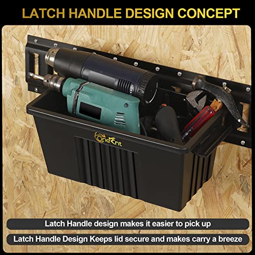 2-Pack Heavy-Duty E-Track Storage Bins 14.5 Inch Long 200 lbs Capacity