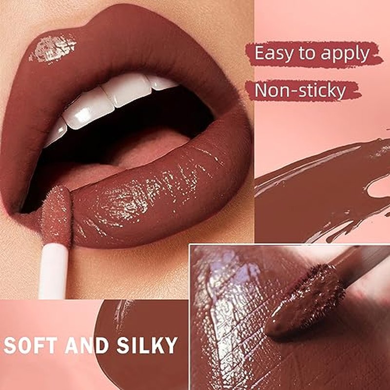 3 in 1 Black Lip Liner Pencil and Lipstick lipgloss Set Matte Black Lipstick Lip Gloss Kit Long-lasting Nonstick Cup Smudge Proof Lip Kits with Lip Liner,Velvet Goth Makeup (12#Black Magic)