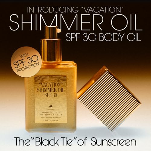 Vacation SPF 30 Shimmer Body Oil with Sun Protection & Radiant Gold Highlights