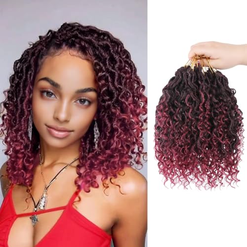8 Inch Goddess Locs Crochet Hair Pack of 9 for Black Women - Faux Soft Locs