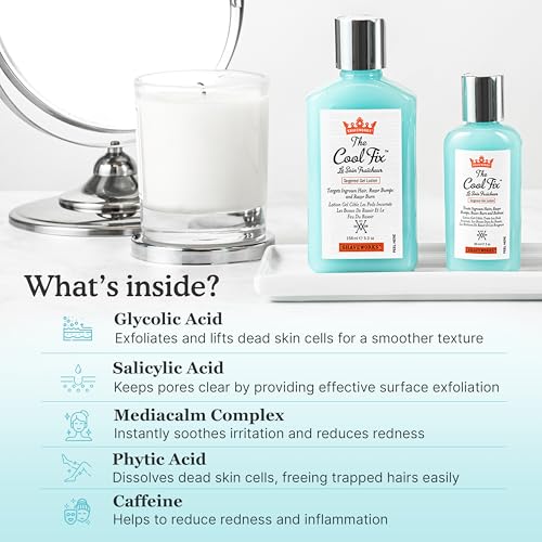 Shaveworks The Cool Fix Aftershave for Women: Pubic Hair Removal, Razor Bumps, Razor Burns, Ingrown Hair Treatment ? After Shaving Post Waxing Bikini Area Moisturizing Skin Care Gel 2 Fl Oz
