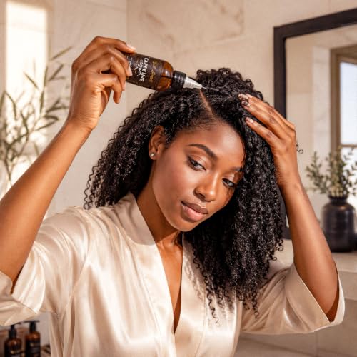 Caffeine Hair Growth Oil 4oz - Nourishing Scalp Treatment with Biotin & Botanical Oils - Variation: 4 Fluid Ounces