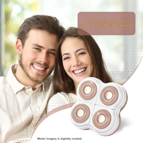 AIJALY White 2 Pack Women Legs Remover Replacement Heads for Flawless Legs Shaver