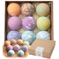 9-Piece Natural Essential Oil Bath Bombs Set - Handmade Spa & Relaxation Gift