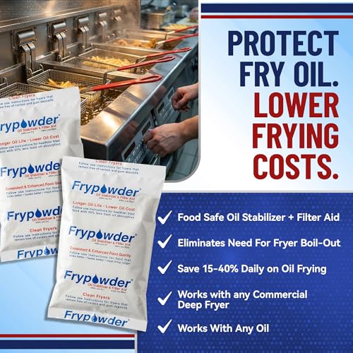 MirOil Fry Powder Oil Stabilizer & Filter Aid - 72 Pack Size B Sachets (240ML Each)