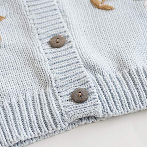 Simplee Kids Toddler Girl Knit Cardigan Sweater 6-12 Months - Blue