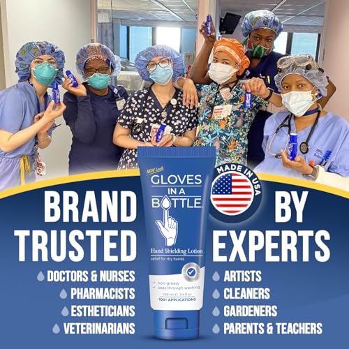 Gloves In A Bottle Shielding Lotion Tube 3.38 oz – TSA-Approved Travel Hand Cream 2-Pack
