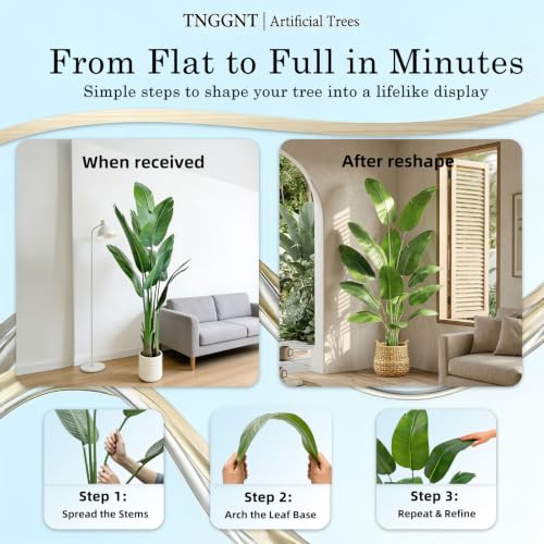 Artificial Bird of Paradise Plant - 7FT Tall Fake Traveler’s Palm Tree - Variation of THIS listing