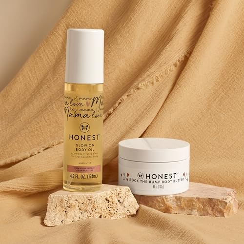 The Honest Company Mama Belly Love Bundle: 4 oz Body Butter + 4 oz Body Oil (Pack of 2)