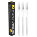 | 3pcs Skin Marker | Eyebrow PMU Microblading Outline Pencil | Felt Pen White Brow Position Mapping Pencil | Permanent Makeup Position Mark Tools