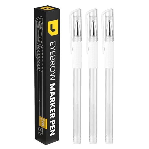 | 3pcs Skin Marker | Eyebrow PMU Microblading Outline Pencil | Felt Pen White Brow Position Mapping Pencil | Permanent Makeup Position Mark Tools