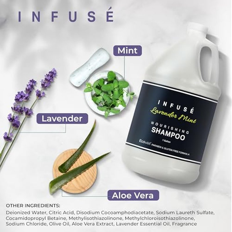 1-Shoppe All-in-Kit Infuse Lavender Mint Hotel | 1 Gallon | For Hospitality & Vacation Rentals to Refill Dispensers | (Single Gallon)
