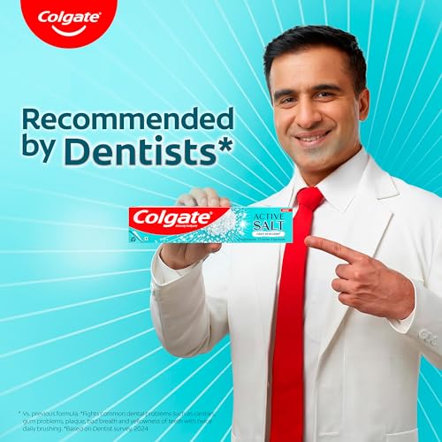 Colgate Active Salt Toothpaste Combo Pack 800g with Mint & Salt for Fresh Breath