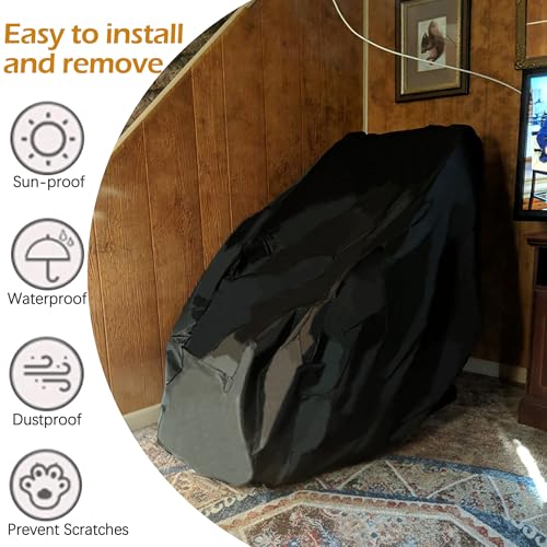 Sqodok Massage Chair Cover, Dustproof and Waterproof 420D Oxford Cloth Full Body Zero Gravity Chair Cover for Massage Chair Recliner Furniture Cover, Pet Scratch Cover